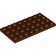 Lego destička 4x8, červeno hnědá (4211207)